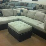 Modern Ivory SECTIONAL SOFA w/ Leather Trim (IN LIMITED STOCK NOW .