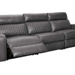 Samperstone Gray 3pc Power Reclining Sectional | Evansville .