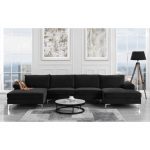 modern large velvet fabric u-shape sectional sofa, double extra .