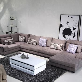 Extra large big U shape fabric corner sofa, corner tan sofas for .