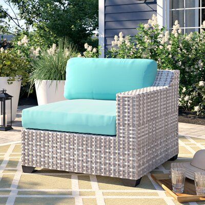 Sol 72 Outdoor Falmouth Patio Loveseat with Cushions Cushion .