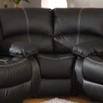 Bromham Traditional Black Faux Leather Wedge for Sectional Sofa S