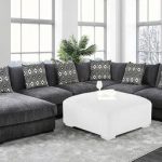 Furniture of America Kaylee Sectional Sofa CM6587SECT Gray .