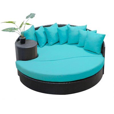 Sol 72 Outdoor Freeport Patio Daybed with Cushion Cushion Color .