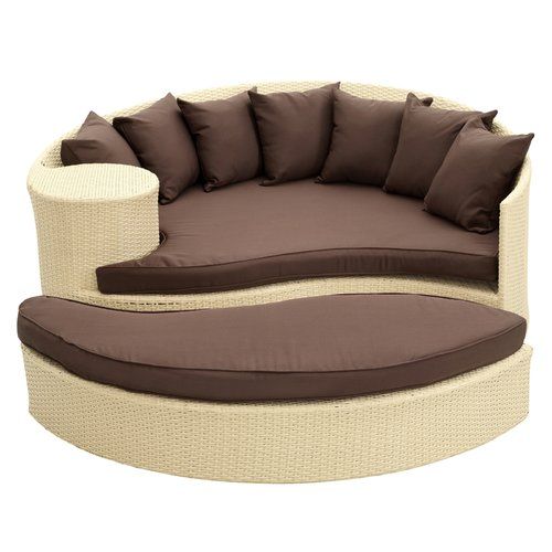 Greening Outdoor Daybed with Ottoman & Cushions | Outdoor daybed .