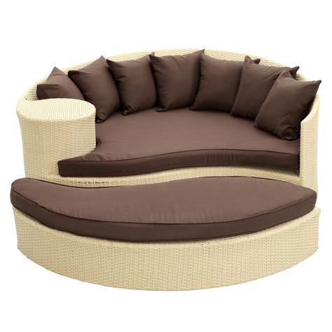 Greening Outdoor Daybed with Ottoman & Cushion | Outdoor dayb