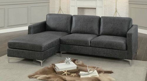 Homelegance Breaux Grey Sectional Sofa 8235GY | Grey sectional .