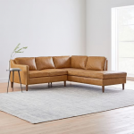 Hamilton Leather 2-Piece Chaise Sectional in 2020 | Sectional sofa .