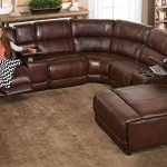 This over stuffed sectional sofa features built-in storage .