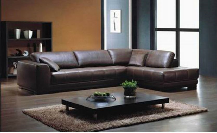 Red leather sectional | L shaped sectional sofas | Red leather .