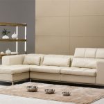 Beige Leather Sectional Sofa TOS-FY6