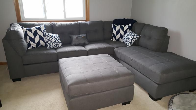 Ashley Maier Charcoal 2-Piece Sectional | Homemakers Furniture .