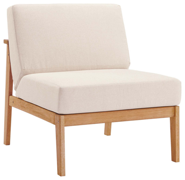 Sedona Outdoor Patio Eucalyptus Wood Sectional Sofa Armless Chair .
