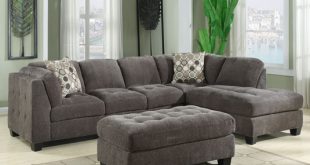 Gray Sectional Sofa | Chenille Sectional Sofa with Chaise | Jerome