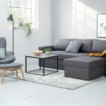End table DOKKEDAL 60x60 concrete/black | JYSK | Sectional couch .