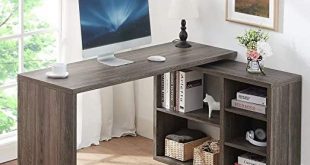 Amazon.com: HSH L Shaped Computer Desk, Rustic Wood Corner Desk .