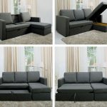 L-Shaped Sofa Bed | L shaped sofa bed, Living room sofa design .