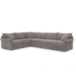 Furniture Wedport 5-Pc. Fabric "L" Shape Modular Sleeper Sectional .