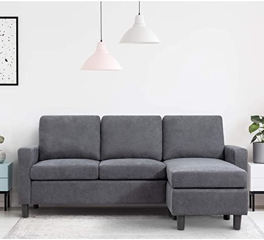 Amazon.com: Walsunny Convertible Sectional Sofa for Small Space, L .