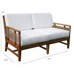 Shop Laguna Teak 56" Outdoor Sofa with Cushions - Overstock - 313153
