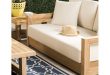Rosecliff Heights Lakeland Teak Patio Sofa with Cushions & Reviews .