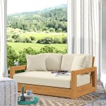 Rosecliff Heights Lakeland Teak Loveseat with Cushions & Reviews .