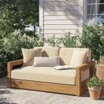 Rosecliff Heights Lakeland Teak Loveseat with Cushions | Patio .