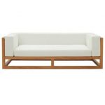 Lakeland Teak Patio Sofa with Cushions & Reviews | AllMode
