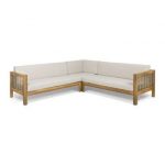 Metz Patio Sofa with Cushions in 2020 | Patio sectional, Outdoor .