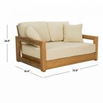 Lakeland Teak Patio Sofa with Cushions | Joss & Ma