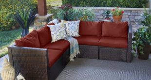 Mercury Row Larsen Patio Sectional with Cushions & Reviews | Wayfa