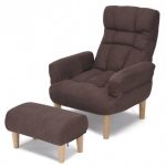 Lazy Sofa Chair with Footstool Living Room Armchair Adjustable .