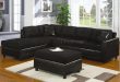 Black Suede Sectional Sofa | Sectional sofa with chaise .