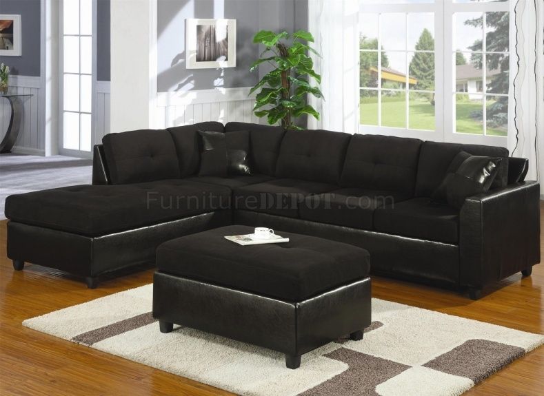 Leather And Suede Sectional Sofas