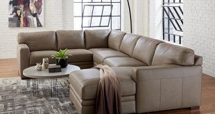 Furniture Avenell Leather Sectional and Sofa Collection, Created .