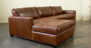 Arizona Leather Sofa Chaise Sectional with Matching Cocktail .
