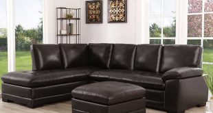 Markham Leather Sectional with Ottom