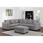 Kylie Fabric Sectional with Ottom