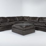 Marcello Leather 5 Piece Sectional With Ottoman | Living Spac