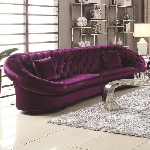 Royal purple velvet sectional sofa (Furniture) in Los Angeles, CA .