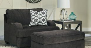 The Charenton Charcoal Sofa, Loveseat, Chair and a Half, Ottoman .