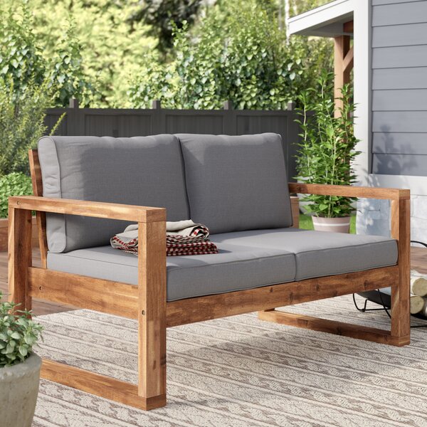 Union Rustic Lyall Loveseat with Cushion & Reviews | Wayfa