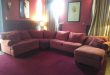 GIANT 4 PIECE BAUHAUS SECTIONAL SOFA COUCH MERLOT MICROSUEDE .