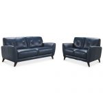 Furniture Myia 82" Leather Sofa and 62" Loveseat Set, Created for .