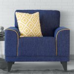 Buy Arizona Maryland 1 Seater Sofa in Blue Colour by Urban Living .