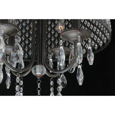 Mckamey 4 - Light Candle Style Drum Chandelier with Crystal .