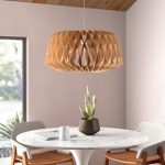 Modern Hardwired Wood / Bamboo Pendant Lighting | AllMode