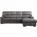 Michigan 2-Pc Dark Gray RAF Sectional with Pull-Out Bed by .
