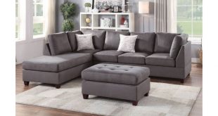 Casablanca Grey Microfiber Sectional Sofa S