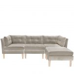 Skyline Furniture Varick Microsuede 3-Piece Sectional Sofa with .
